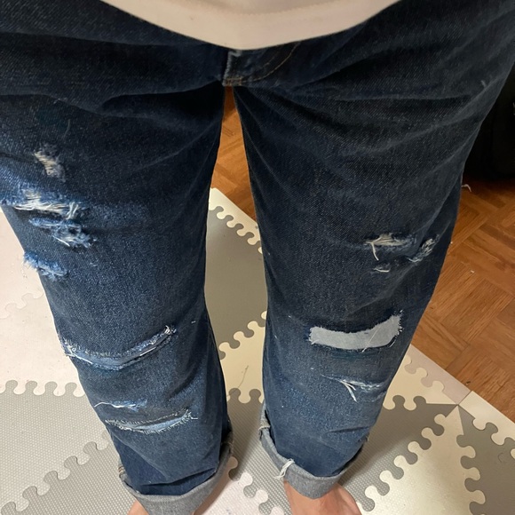 Reworked visible mended Gap’s 90 painter pants - Picture 2 of 3